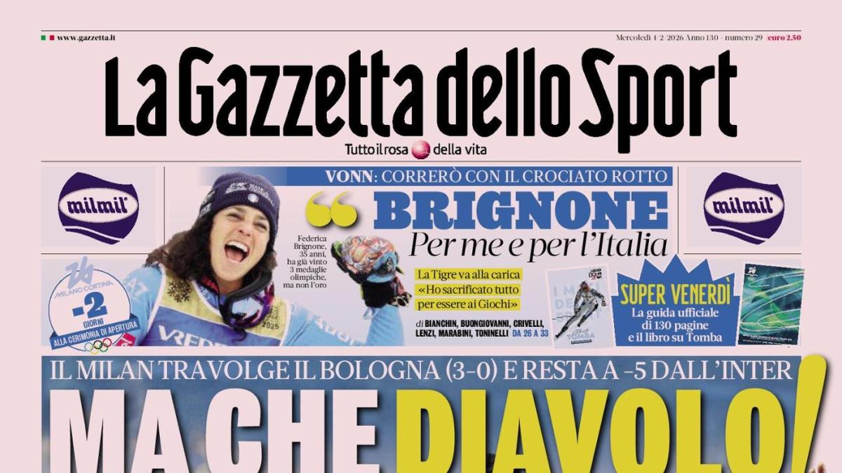 "Inter, trasferte vietate fino al 23 marzo. Oggi un'Inter nuova per Chivu", la prima pagina de La Gazzetta dello Sport