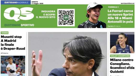 "Scudetto, palla all'altra Inter": la prima pagina del QS
