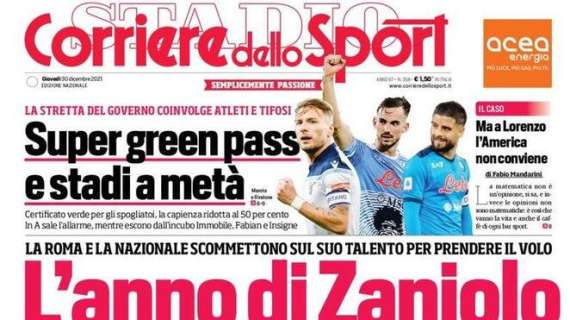 La prima pagina del Corriere dello Sport: "Straus, il boss della sanità che vuole l'Inter"