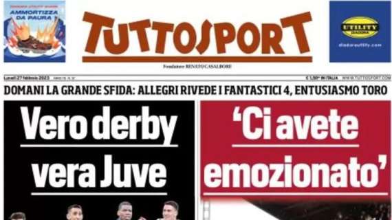 L'apertura di Tuttosport: "Scende il grande freddo: Inzaghi a -18"