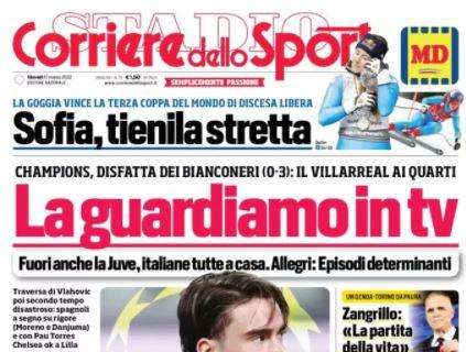 Il Corriere dello Sport apre con le parole di Scamacca: "Io, l'Inter e i Mondiali"