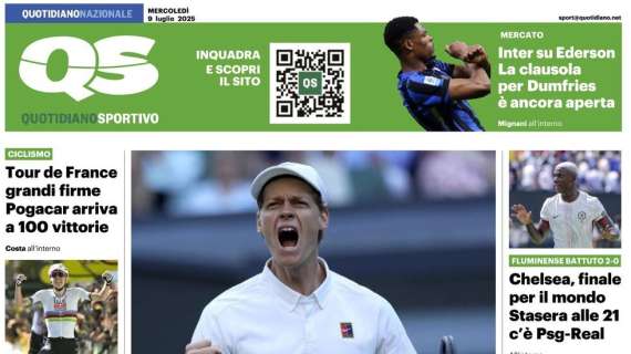 Inter su Ederson, aperti i discorsi su Dumfries. La prima pagina del QS - Quotidiano Sportivo