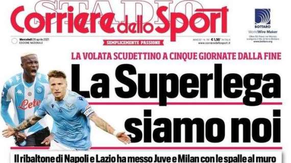 Il Corriere dello Sport in apertura: “La Superlega siamo noi”  