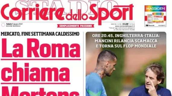 Il Corriere dello Sport in apertura: "Lukaku, l'Inter offre un mini-indennizzo"