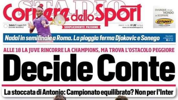 Juve-Inter, l'apertura del Corriere dello Sport: "Decide Conte"