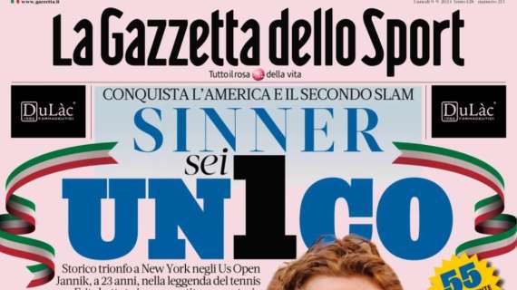 "Inter, è tornata la difesa": l'apertura dell'edizione odierna di Gazzetta dello Sport