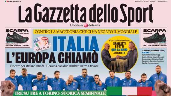 Gli infortuni cambiano il derby d'Italia. Le prime pagine del 17 novembre