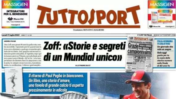 Tuttosport in prima pagina col mercato: "De Ligt sblocca Zaniolo"