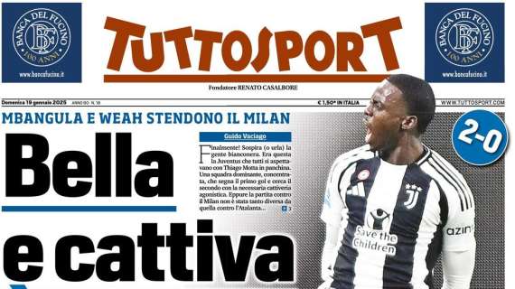 "Trappole Empoli e mercato, l'Inter in affanno", la prima pagina di Tuttosport