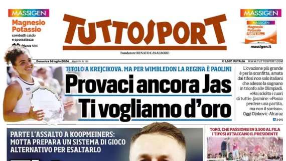 Exit poll a sinistra: Cabal in pole. La prima pagina di Tuttosport