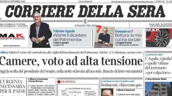 Il Corriere della Sera: "Inter, gol e coraggio a Barcellona. Asllani si mangia il colpo del ko"