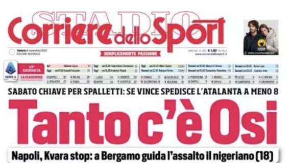 Il Corriere dello Sport in prima pagina: "Max per il sorpasso, Inzaghi con l'asso Calha"