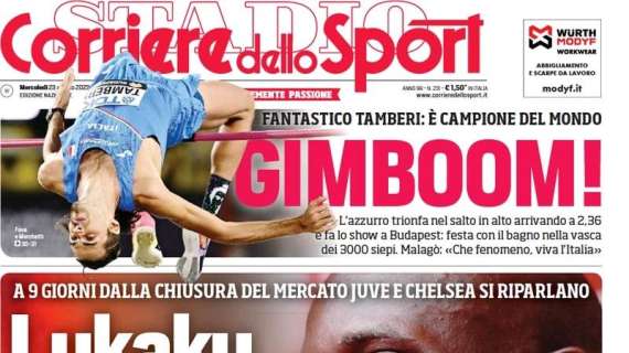 Undici cambi Inter. Il Corriere dello Sport intitola: "Inzaghi chiama Pavard a lezione"