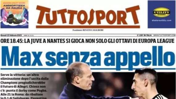 La prima pagina di Tuttosport: "Inter, Lukaku-gol oltre le liti"