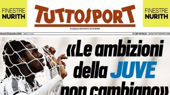 L'apertura di Tuttosport: "Lukaku gioca a tempo pieno e fa anche gol: l'Inter si carica"