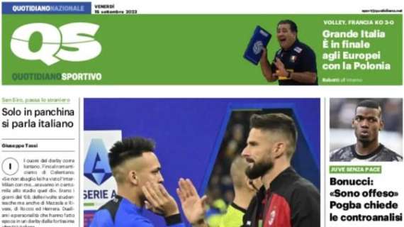 QS in apertura: "Domani Inter-Milan, Lautaro e Giroud per il trono dei bomber"