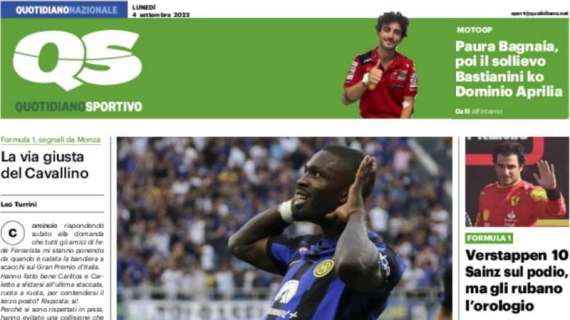 Il QS titola in apertura: "Inter, senti che musica". Dopo la sosta un derby infuocato