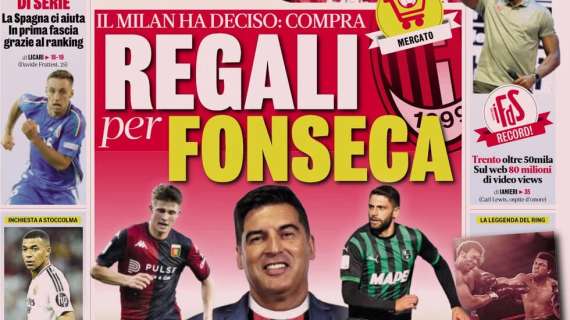 "Derby d'Italia sul mercato", le prime pagine dei quotidiani sportivi di oggi, 16 ottobre