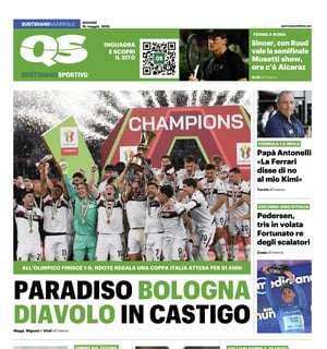 "L'urlo del Bologna, Diavolo in castigo": la prima pagina del QS
