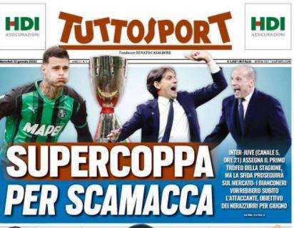 L'apertura di Tuttosport: “Supercoppa per Scamacca”. E Bremer rinnova