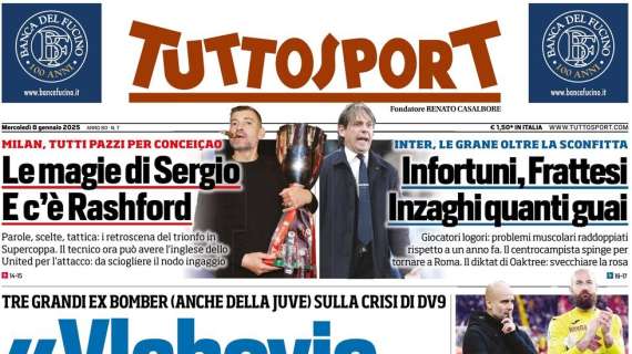 "Infortuni, Frattesi, Inzaghi quanti guai": la prima pagina di Tuttosport