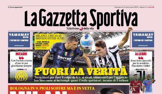 La Gazzetta Sportiva in prima pagina: "Brivido Inter-Juve: fuori la verità"