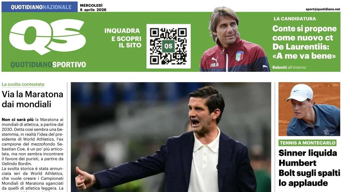 "Inter, scudetto in sette mosse. Chivu può fare centro al primo tentativo", la prima pagina del Quotidiano Sportivo