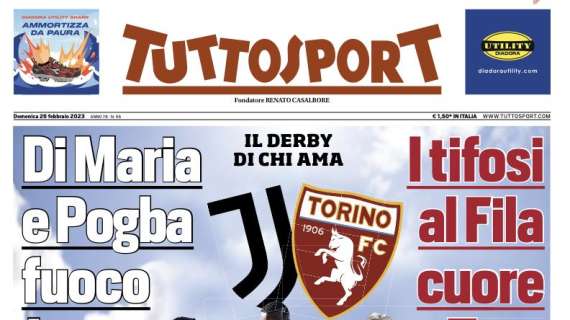 Tuttosport in apertura: "Lukaku ci riprova". L'Inter a Bologna: davanti tocca a Big Rom