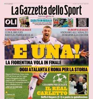 La stella ha convinto l'Inter: avanti con Inzaghi. La Gazzetta dello Sport in apertura