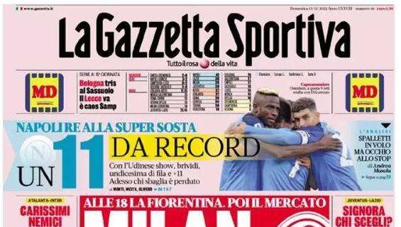 La Gazzetta dello Sport in prima pagina: "Gasp-Inzaghi sul filo dei nervi e dell'Europa" 