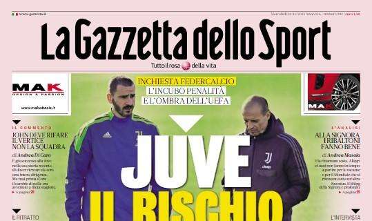 Incubo penalità per la Juve, l'apertura de La Gazzetta dello Sport: "Il rischio c'è"