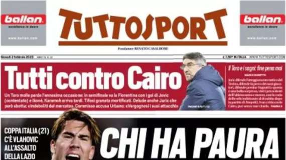 La prima pagina di Tuttosport: "Chi ha paura del -15 alla Juve?"