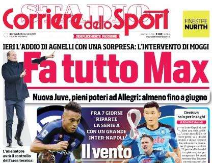 Il Corriere dello Sport in prima pagina: "Becao l'obiettivo di Marotta"