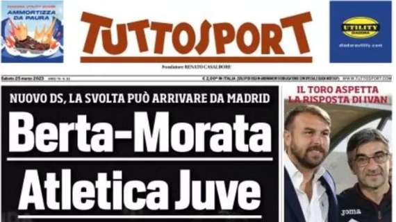 La prima pagina di Tuttosport - Altobelli sul futuro-Inter: "Conte o Mou dopo Inzaghi"