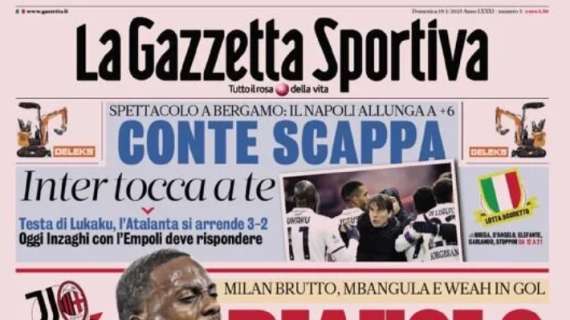 "Inzaghi, rispondi a Conte?": la prima pagina de La Gazzetta dello Sport