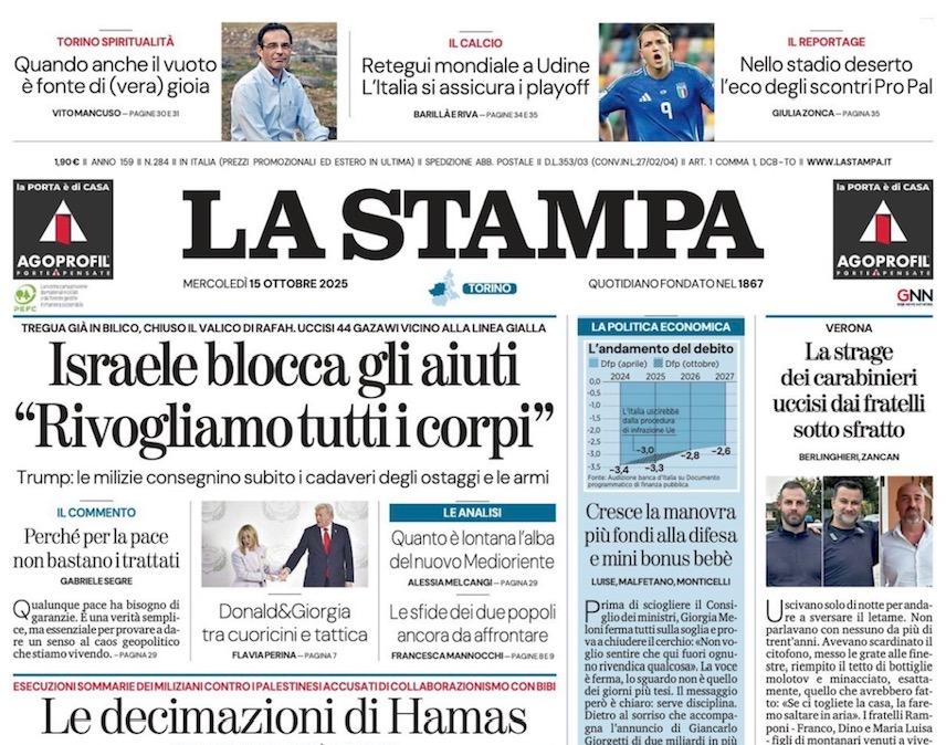 "Retegui mondiale a Udine: l’Italia si assicura i playoff", La Stampa celebra gli Azzurri