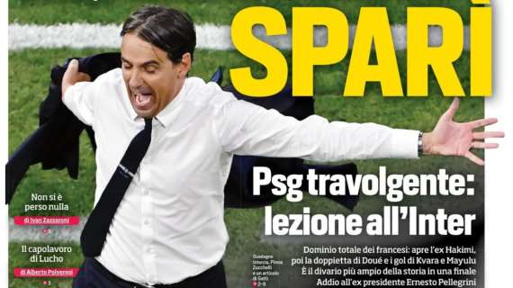 "Lezione all'Inter, Inzaghi shock": la prima pagina del Corriere dello Sport