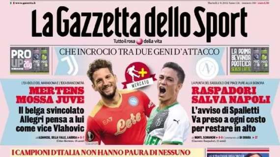 L'apertura de La Gazzetta dello Sport: "Gosens, serve di più"