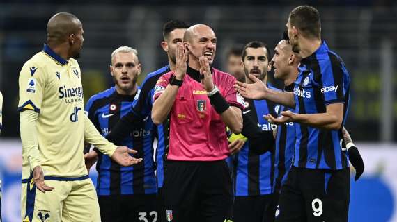 La moviola di Inter-Verona: Fabbri sbaglia parecchio, manca un rigore e un rosso
