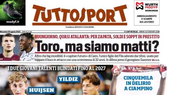 Tuttosport in apertura: "All'Inter sbarca il 'muro' Pavard". Fine della telenovela