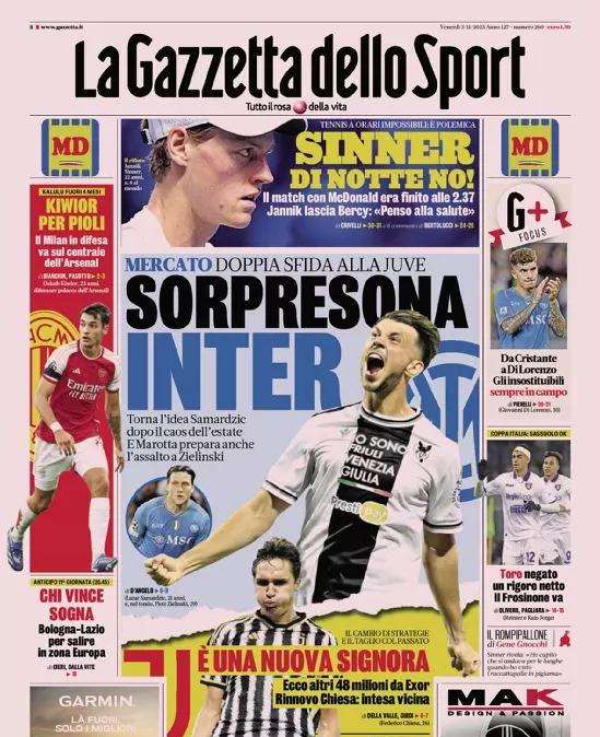 Doppia sfida di mercato alla Juventus. La Gazzetta: "Sorpresona Inter"