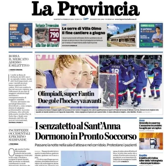 La Provincia di Como: "Como, canta a Napoli: in palio c’è la semifinale contro l'Inter"