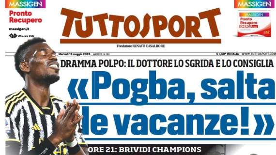 La prima pagina di Tuttosport: "Derby finale, bufera sull'arbitro"