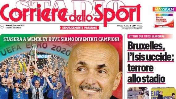 Corriere dello Sport: L'Italia sfida Kane, vale l'Europeo. C'è Frattesi, si gioca alle 20.45