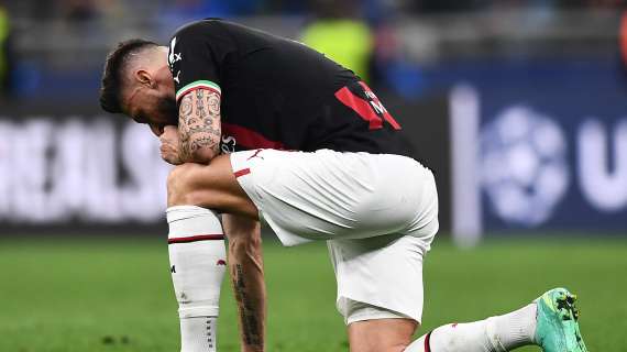 Milan, Giroud amaro: "Uscire con l'Inter fa male, ma hanno meritato di passare"