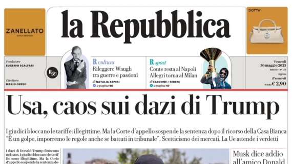 Domani la finale, La Repubblica: "Inter-Psg febbre finale 30mila senza biglietto a Monaco"