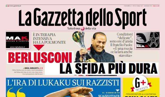 Ira Lukaku contro i razzisti. La Gazzetta dello Sport in apertura: "Ora basta"