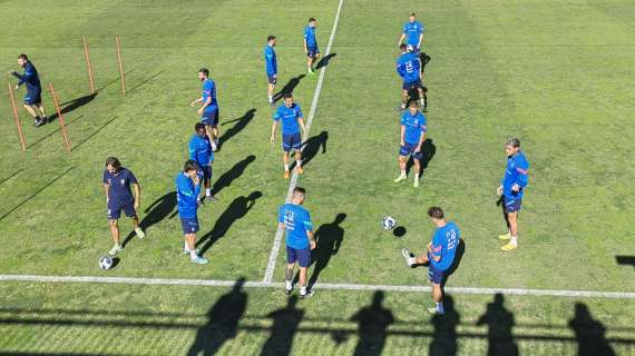 Italia in campo nella rifinitura in vista dell'Inghilterra, Tonali unico assente