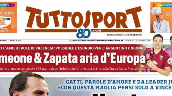 "Lautaro-Bonny, il gol è cosa loro": la prima pagina del Tuttosport