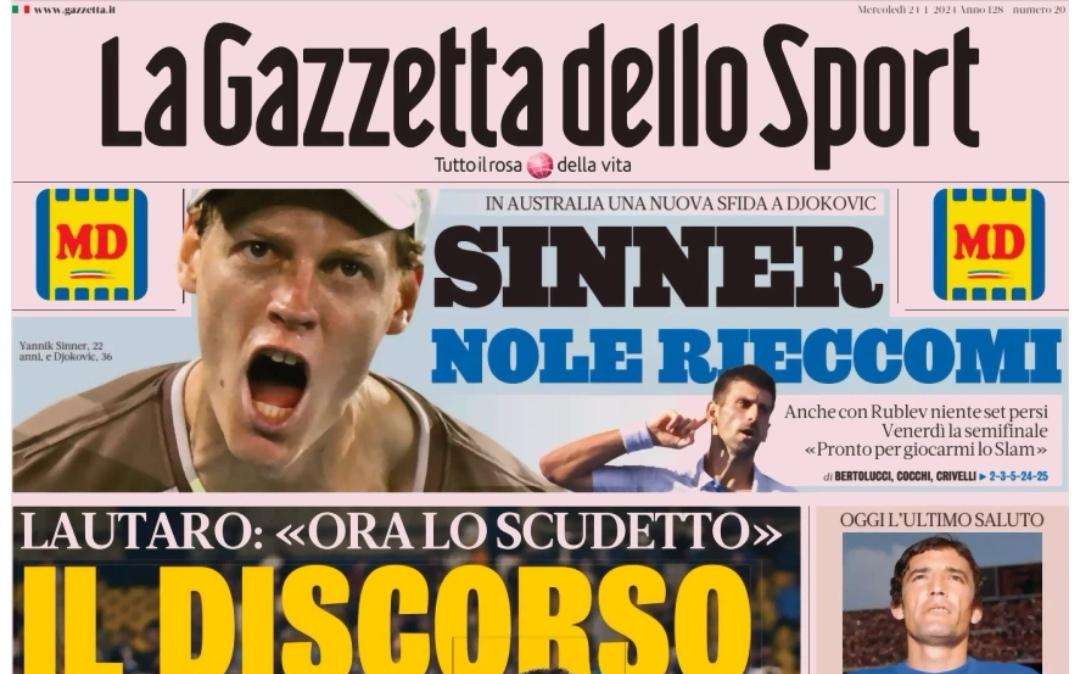 Lautaro, parole da leader: "Ora lo scudetto". Le prime pagine del 24 gennaio